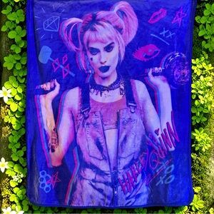 Northwest Harley Quinn Blue and Purple Blanket 49” x 58”